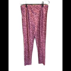 Zone Pro Womens Plus Size XL Varigated Burgundy Yoga Pilates Running  Leggings